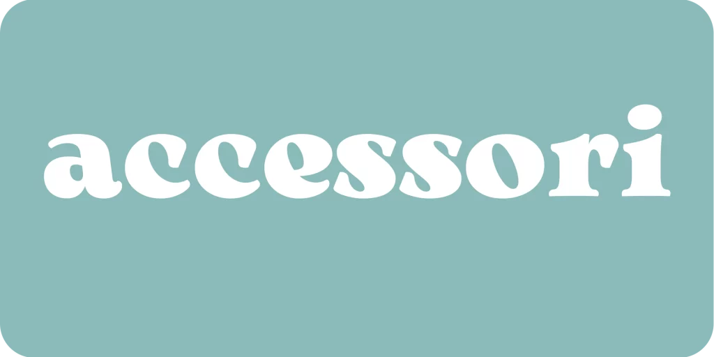 pulsante rettangolare con la scritta accessori