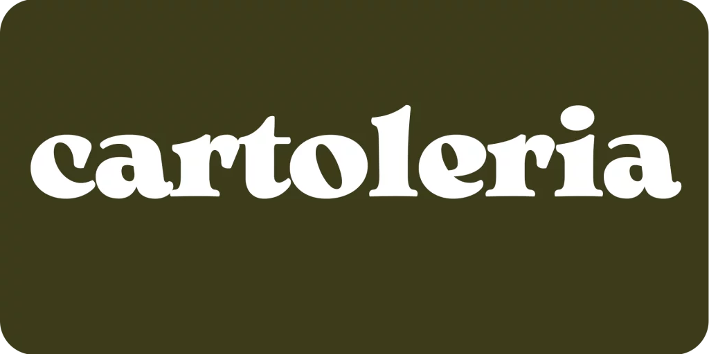 pulsante rettangolare con la scritta cartoleria