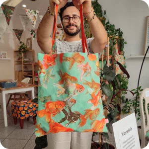 Shopper pesci rossi grandi
